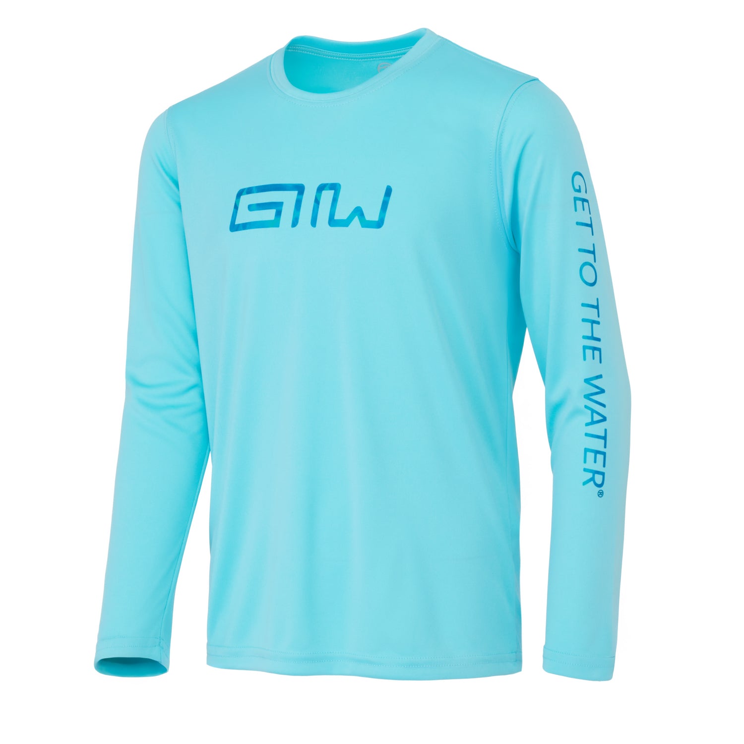 Youth and Toddler Long Sleeve UFP 50 shirt - Aqua