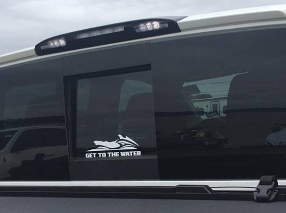 PWC racing decal on vehicle - Get To The Water®